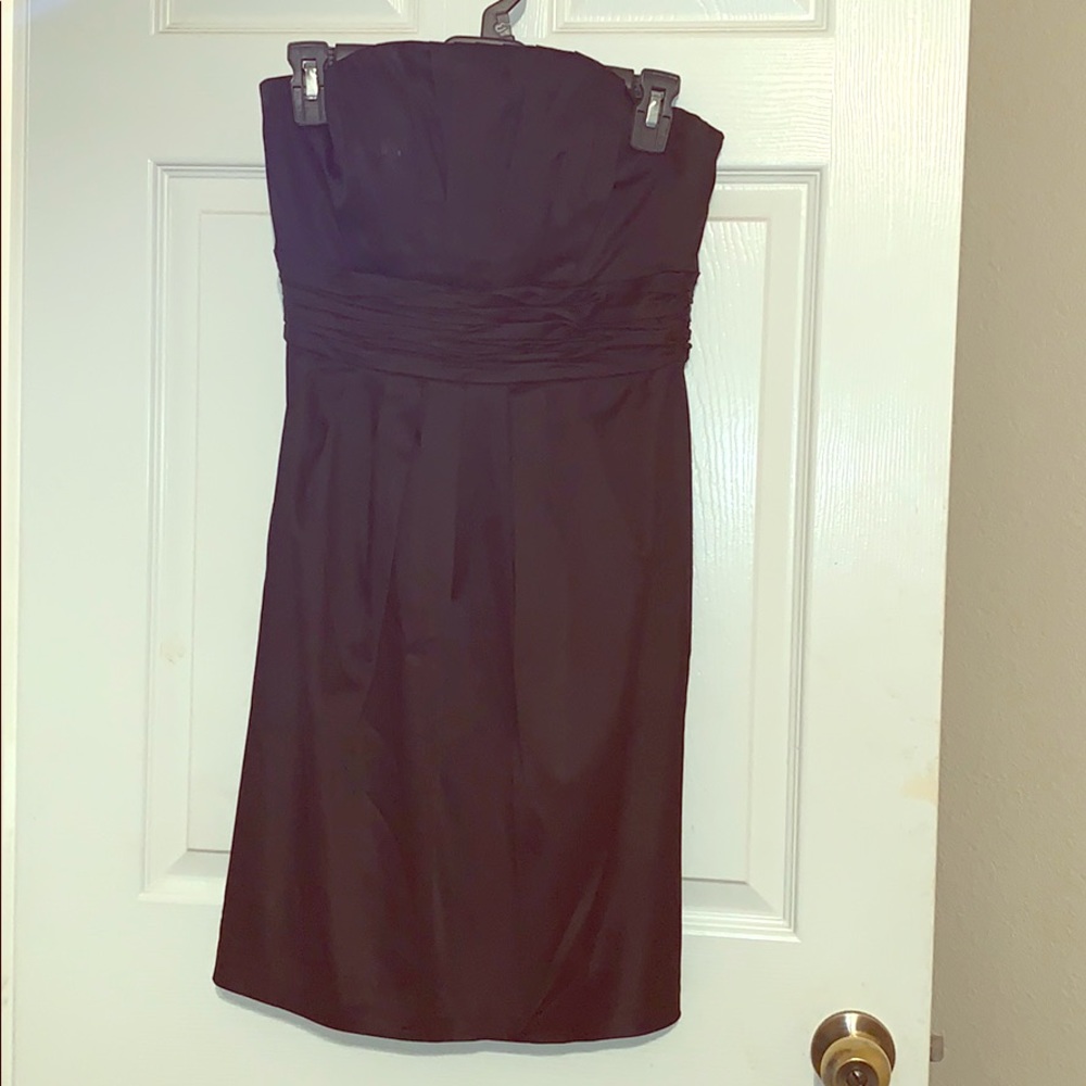 Great little black dress with ruching ruffles